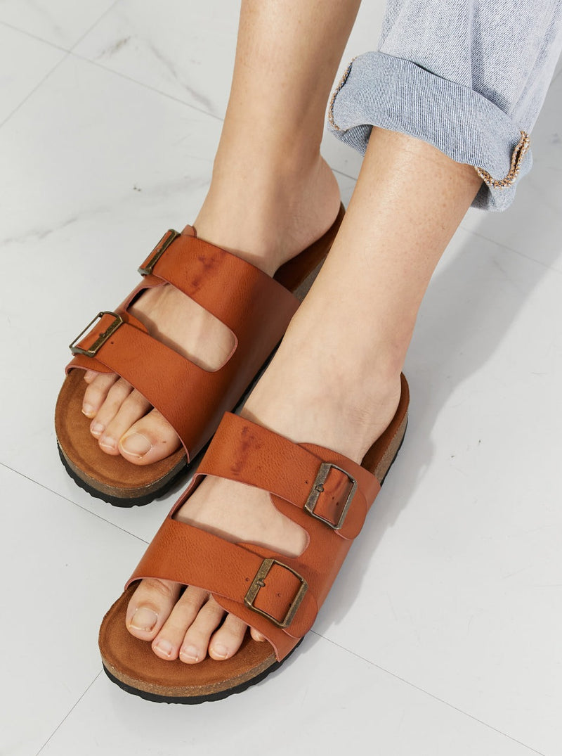 Ochre Double-Banded Slide Sandal (Online Exclusive)