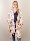 Printed Floral Fringe Cardigan
