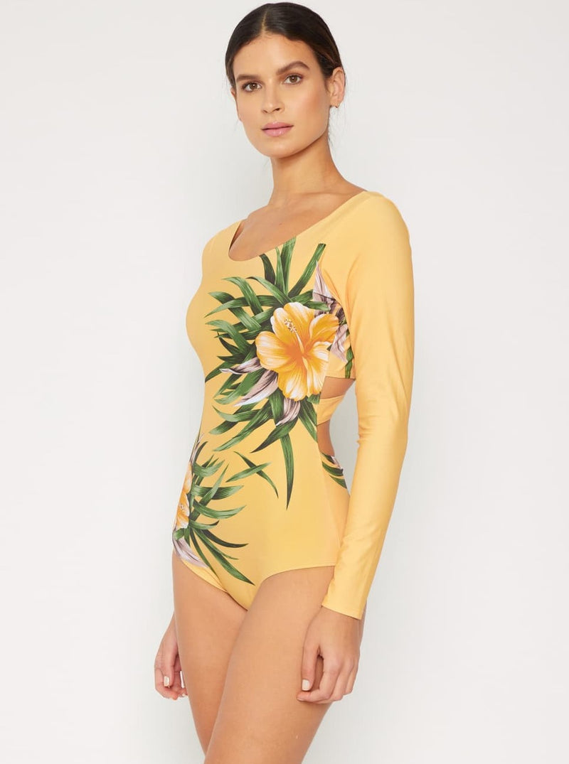 Adult Marina West Swim Cool Down Long Sleeve One-Piece Swimsuit (Online Exclusive)