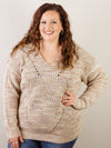 Curvy Knit Marbled Sweater
