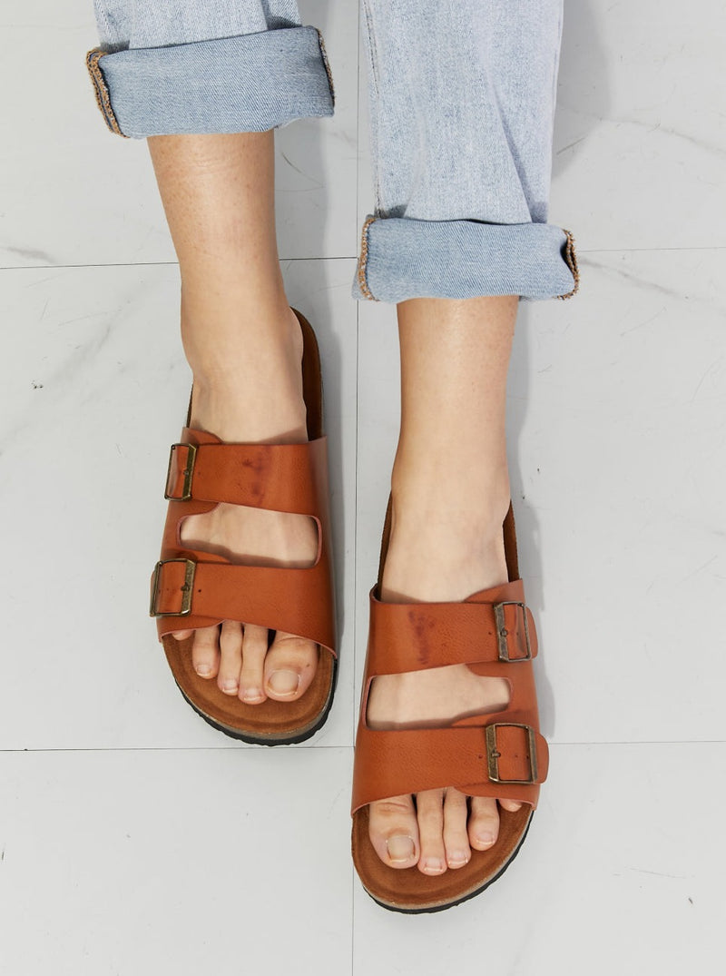 Ochre Double-Banded Slide Sandal (Online Exclusive)
