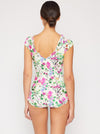 Adult Marina West Swim Bring Me Flowers V-Neck One Piece Swimsuit Cherry Blossom Cream (Online Exclusive)
