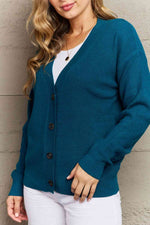 Teal Kiss Me Tonight Button Down Cardigan (Online Exclusive)