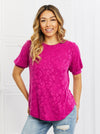 Magenta Animal Textured Top (Online Exclusive)