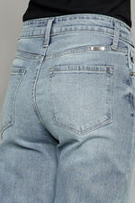 Kancan High Waist Raw Hem Cropped Wide Leg Jeans (Online Exclusive)