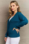 Teal Kiss Me Tonight Button Down Cardigan (Online Exclusive)