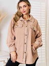 Light Apricot Cozy Girl Button Down Shacket (Online Exclusive)