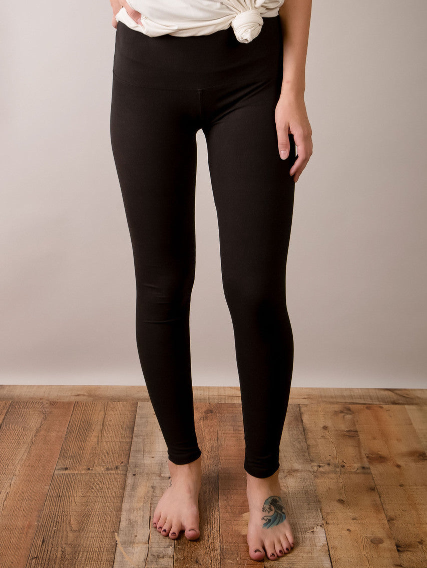 Wide band black clearance leggings