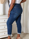 Judy Blue Skinny Cropped Jeans with Elastic Waist (Online Exclusive)