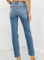 Judy Blue Bella MR Distressed Straight Jeans (Online Exclusive)