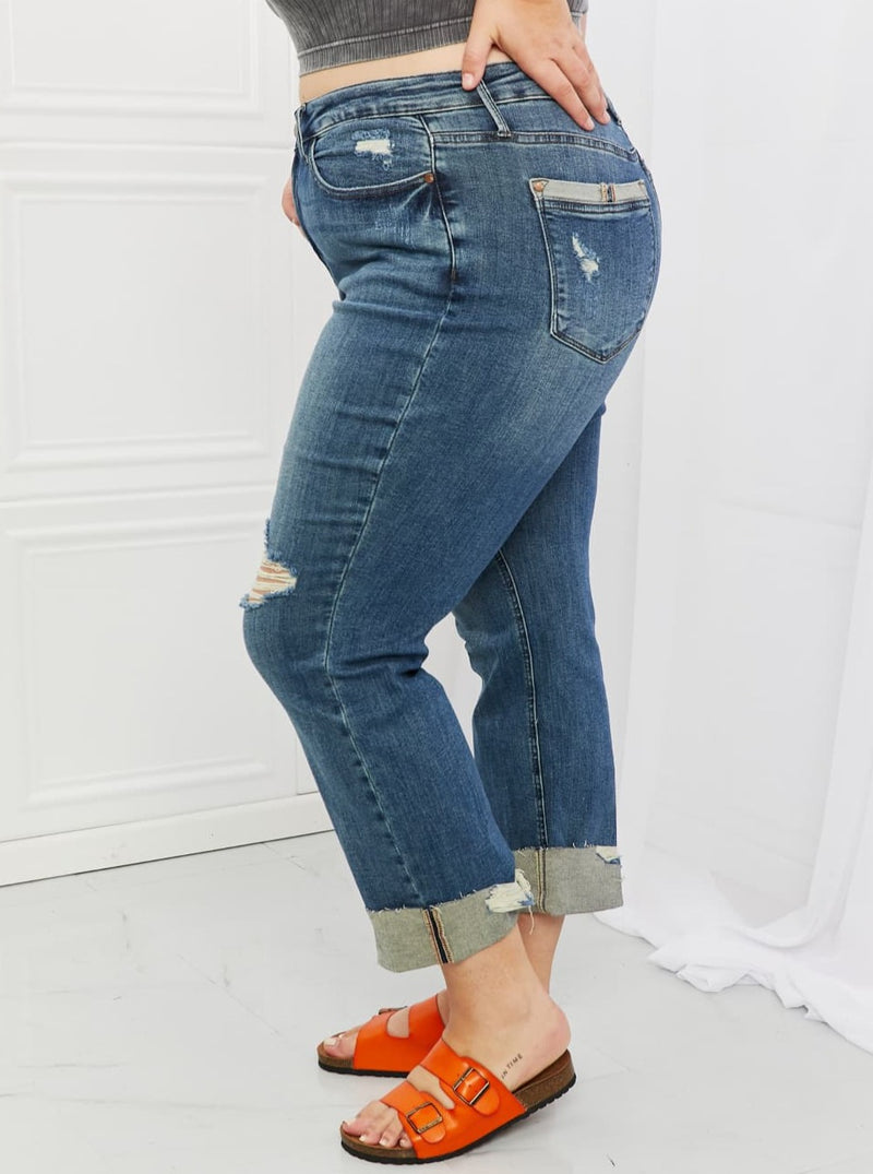 Judy Blue Michelle MR Straight Dad Jeans (Online Exclusive)