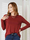 Long Sleeve Round Neck with Round Hem Top (Online Exclusive)