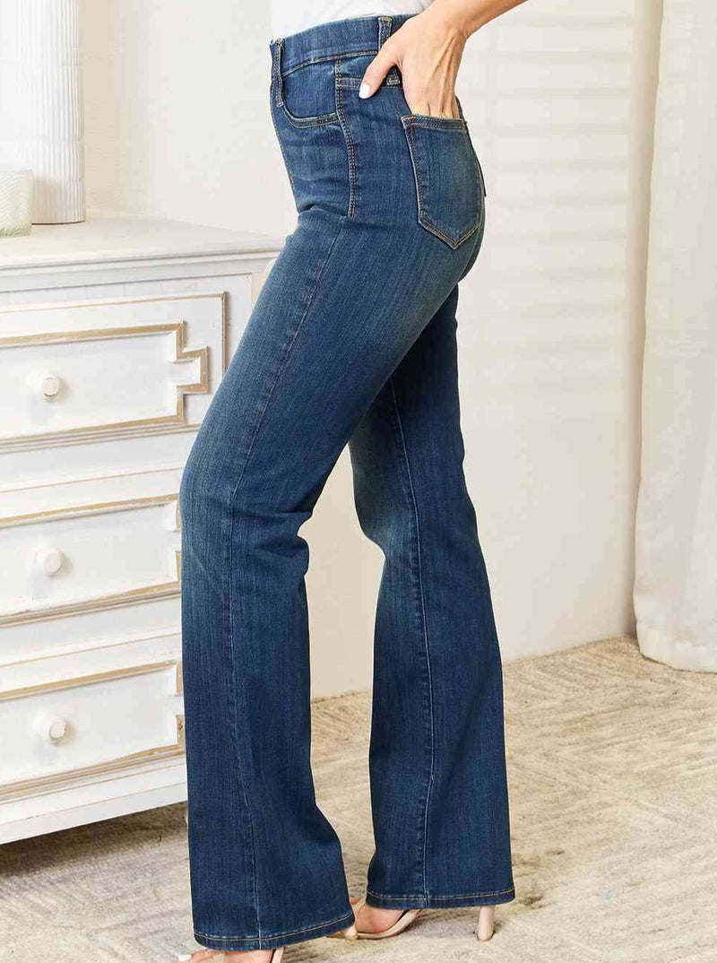 Judy Blue Elastic Waistband Slim Bootcut Jeans (Online Exclusive)