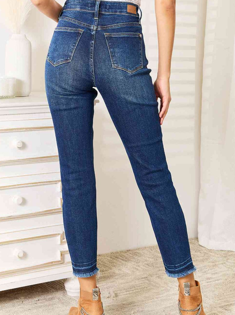 Judy Blue HW Released Hem Slit Jeans (Online Exclusive)