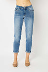 Judy Blue Cuffed Hem Slim Jeans (Online Exclusive)