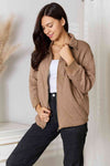 Mocha Zip-Up Jacket with Pockets (Online Exclusive)