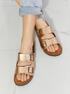 Gold Double-Banded Slide Sandal (Online Exclusive)