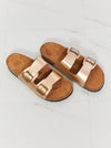 Gold Double-Banded Slide Sandal (Online Exclusive)