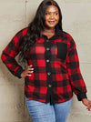Red and Black Buffalo Plaid Lightweight Shacket (Online Exclusive)