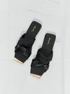 Qupid Ladies' Lunch Square Toe Crisscross Slide (Online Exclusive)