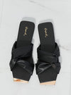 Qupid Ladies' Lunch Square Toe Crisscross Slide (Online Exclusive)