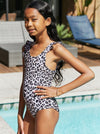 Girls Marina West Swim Float On Ruffled One-Piece in Cat (Online Exclusive)