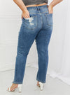 Judy Blue Bella MR Distressed Straight Jeans (Online Exclusive)