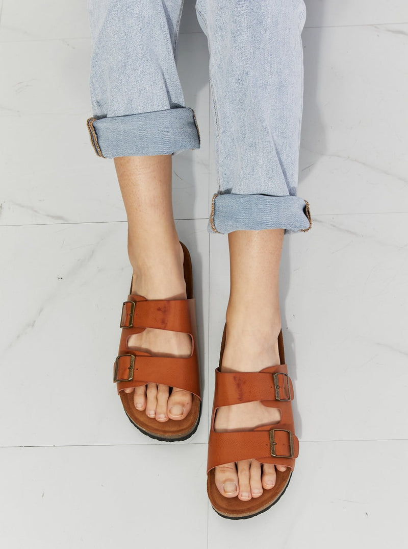 Ochre Double-Banded Slide Sandal (Online Exclusive)