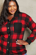 Red and Black Buffalo Plaid Lightweight Shacket (Online Exclusive)